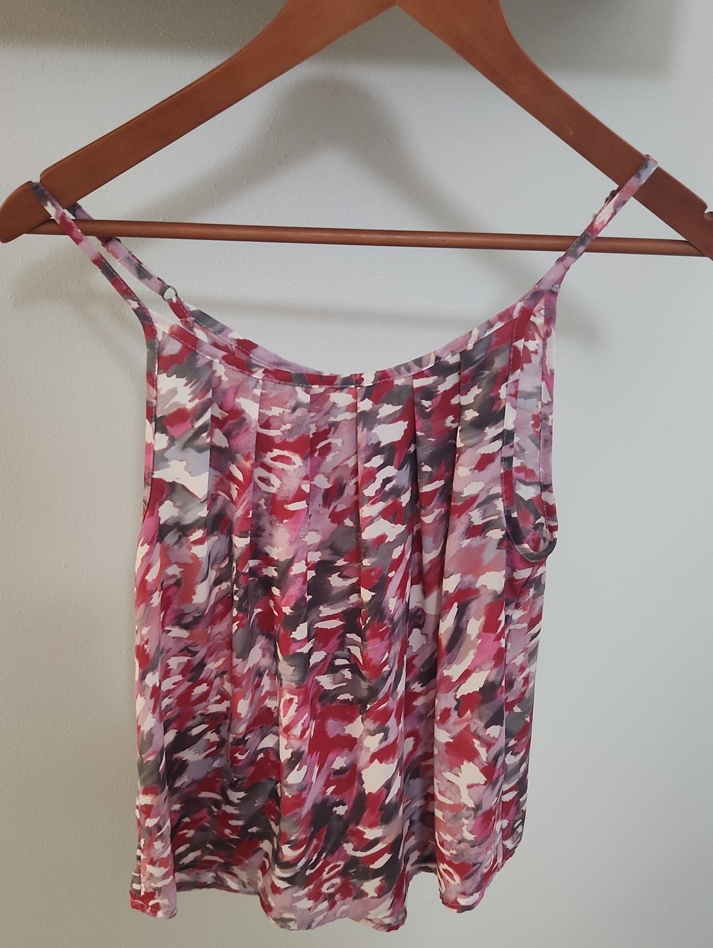 Allison Joy Pink Abstract Print Spaghetti Strap Camisole